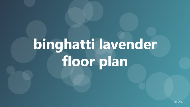 binghatti lavender floor plan