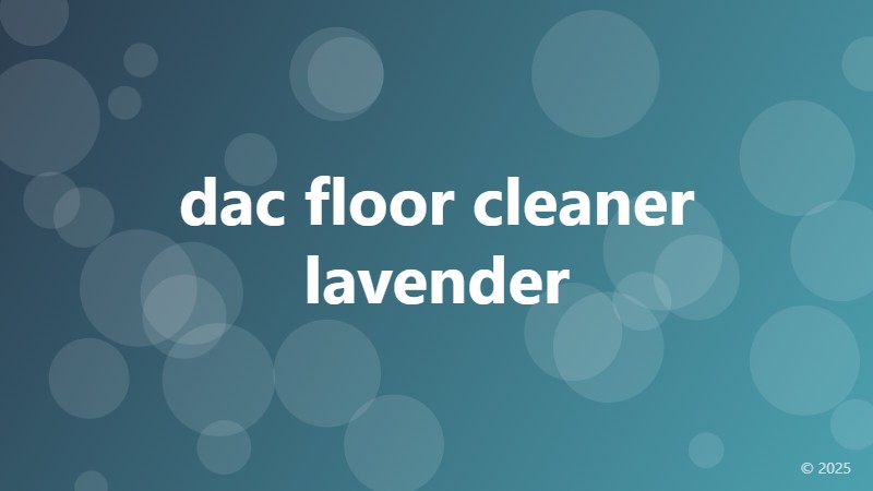 dac floor cleaner lavender