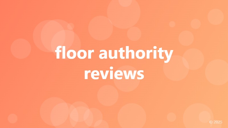 floor authority reviews