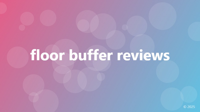 floor buffer reviews