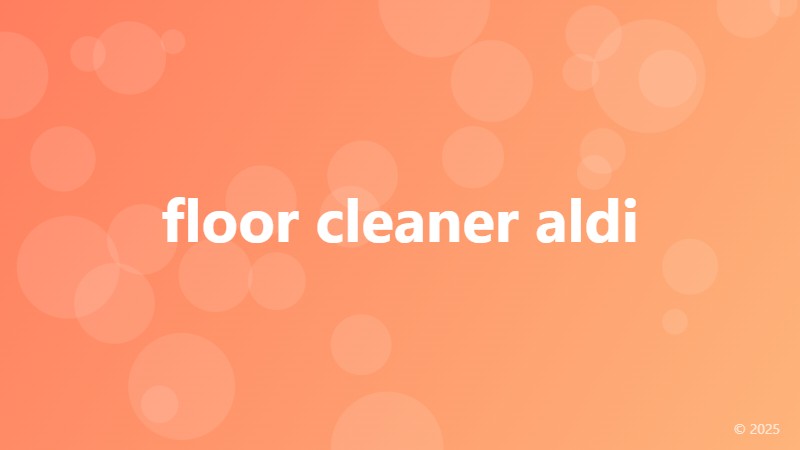 floor cleaner aldi