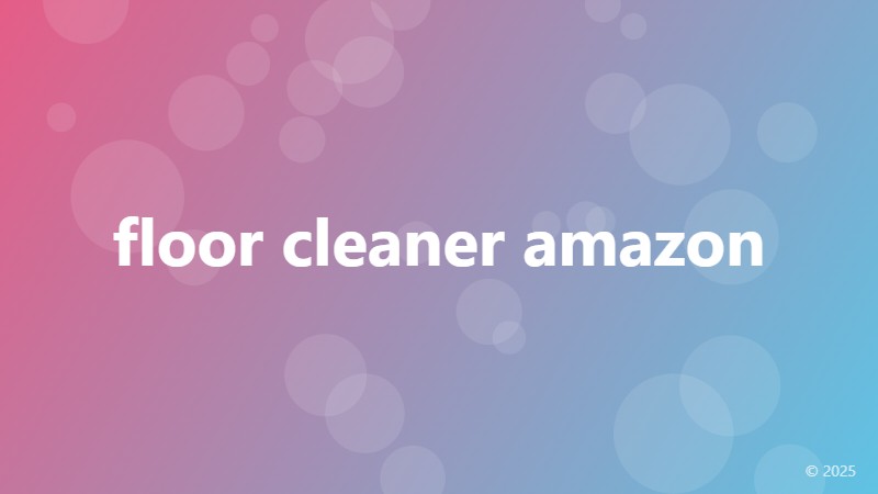 floor cleaner amazon