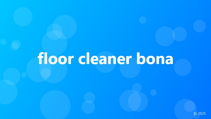 floor cleaner bona