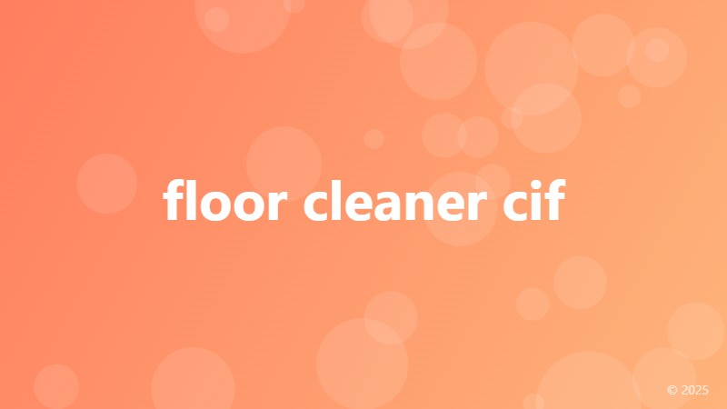 floor cleaner cif