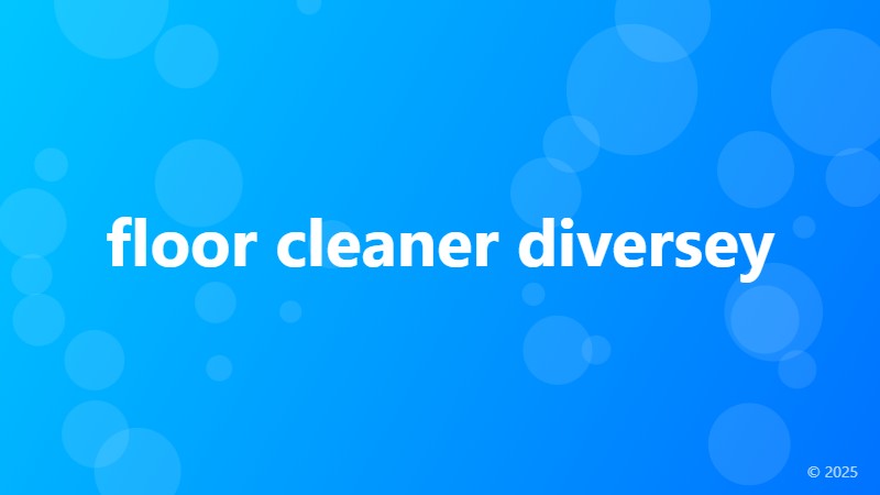 floor cleaner diversey