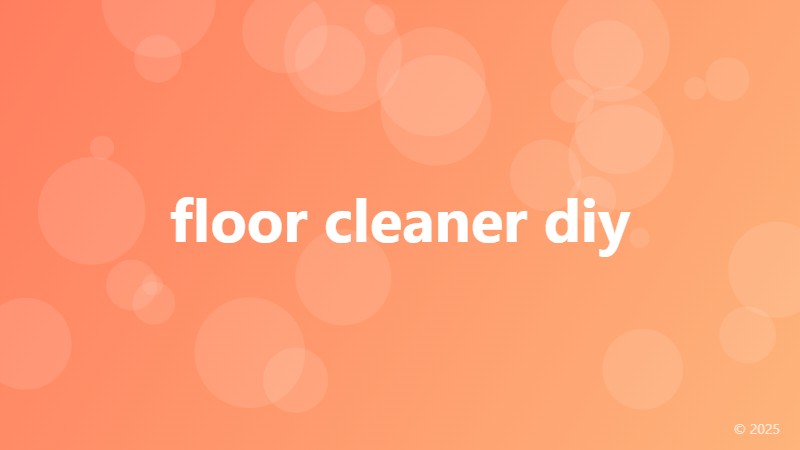 floor cleaner diy