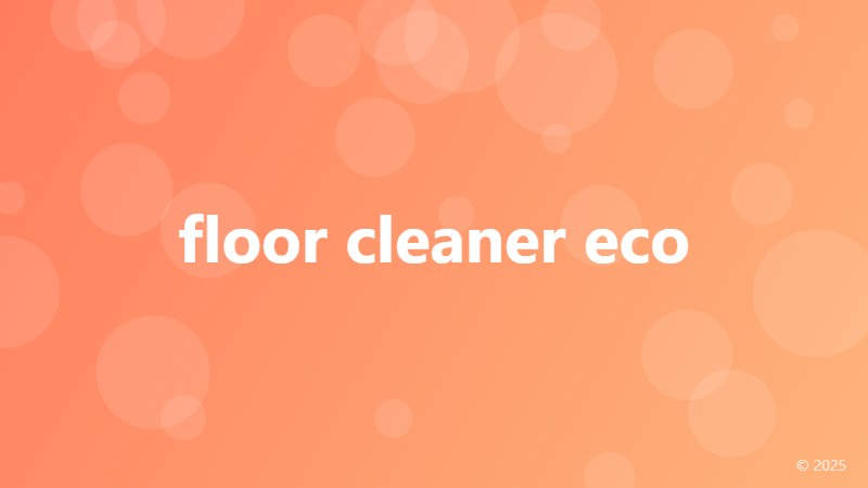 floor cleaner eco