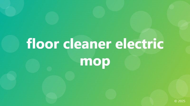 floor cleaner electric mop