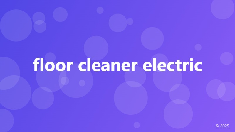 floor cleaner electric
