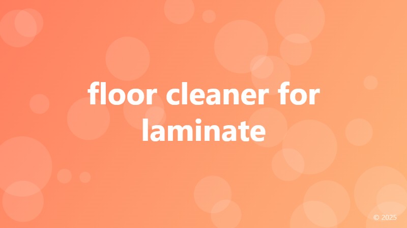 floor cleaner for laminate