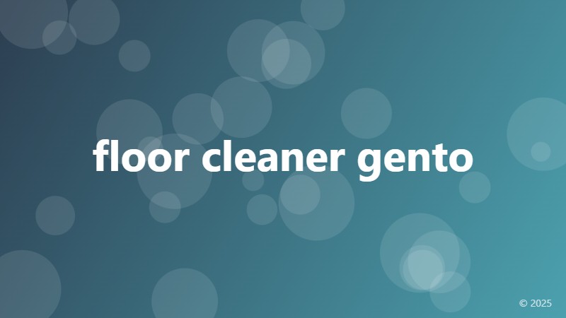 floor cleaner gento