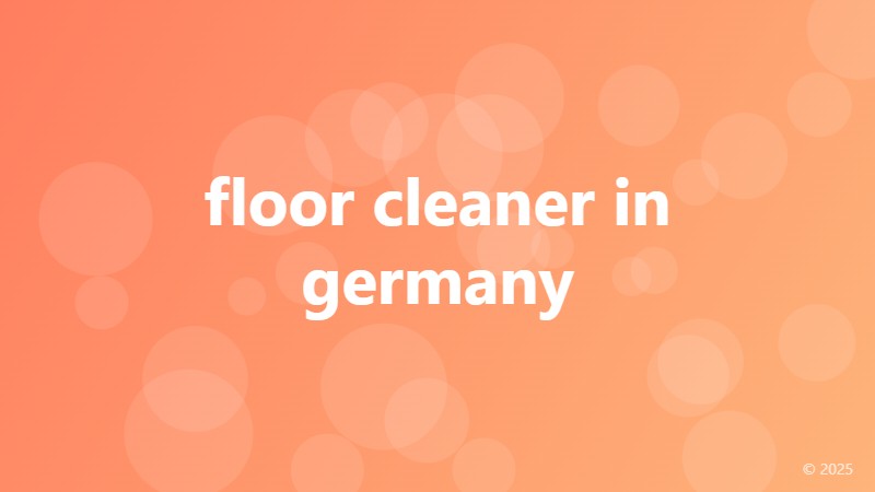 floor cleaner in germany