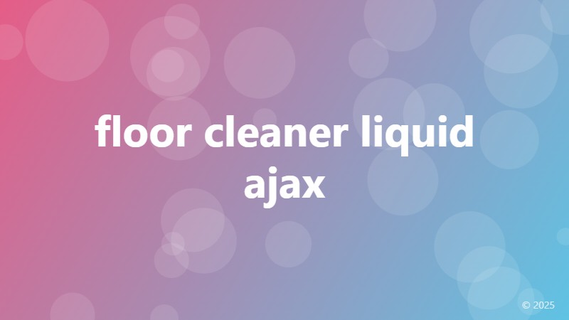floor cleaner liquid ajax