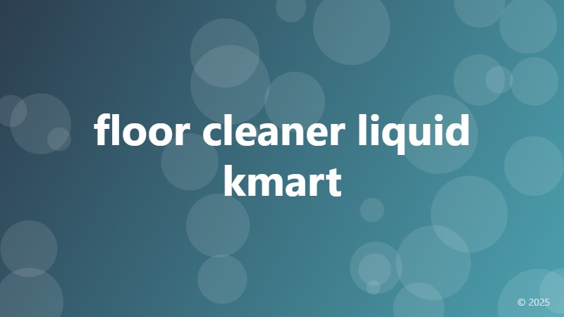 floor cleaner liquid kmart
