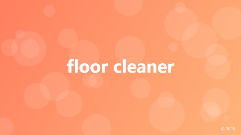 floor cleaner