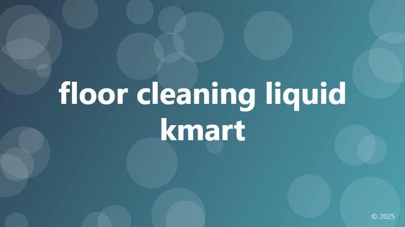 floor cleaning liquid kmart