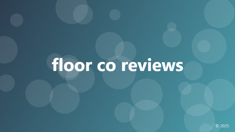 floor co reviews