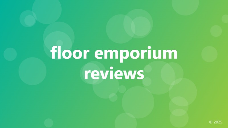 floor emporium reviews