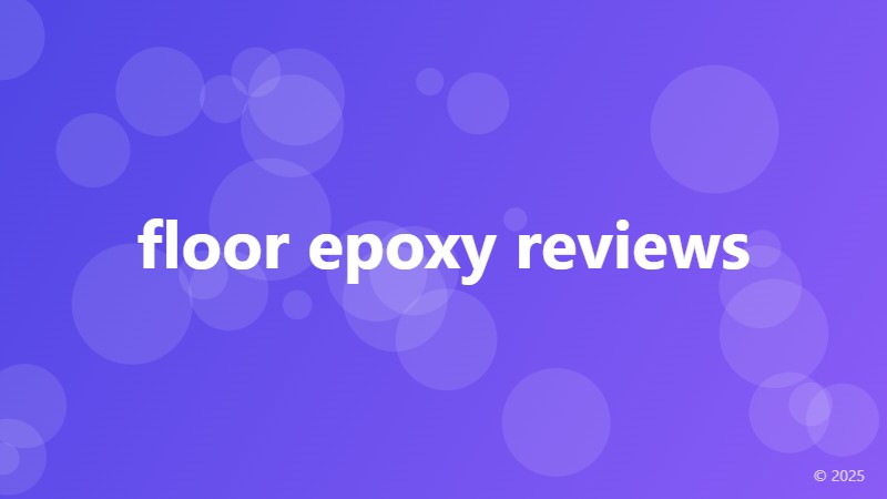floor epoxy reviews