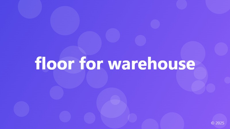 floor for warehouse