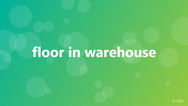 floor in warehouse
