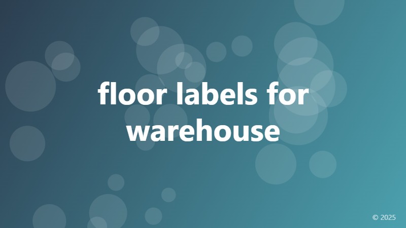 floor labels for warehouse