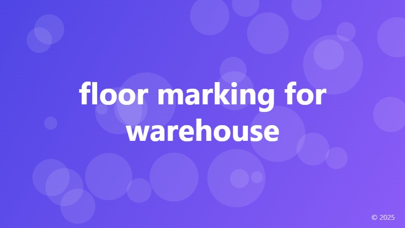 floor marking for warehouse