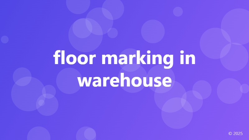 floor marking in warehouse