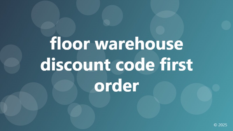 floor warehouse discount code first order