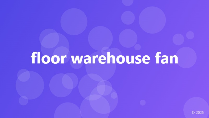 floor warehouse fan