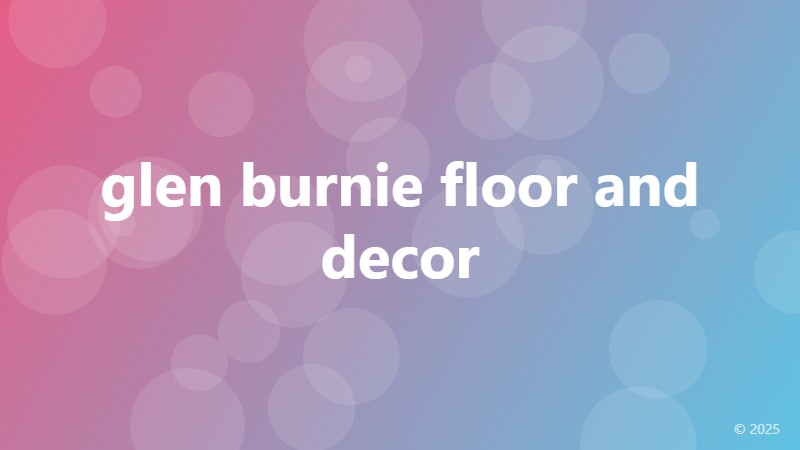 glen burnie floor and decor