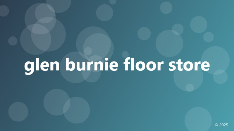 glen burnie floor store