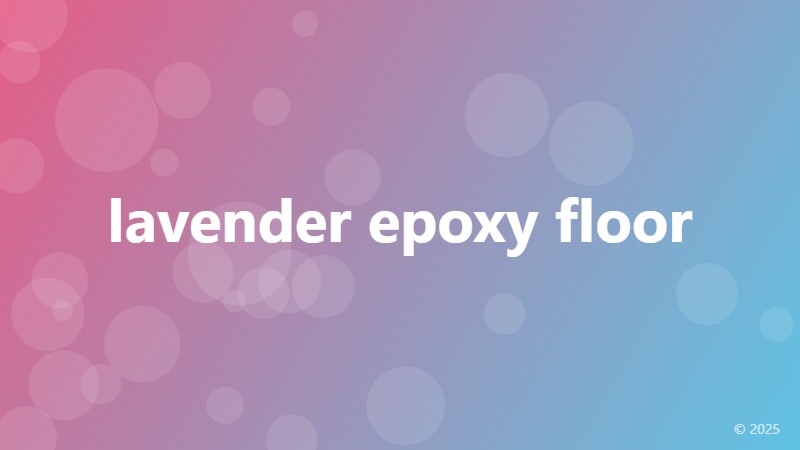 lavender epoxy floor