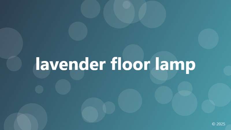 lavender floor lamp