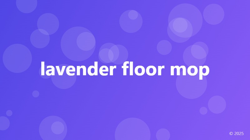 lavender floor mop