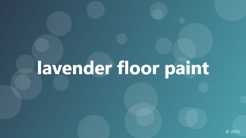 lavender floor paint