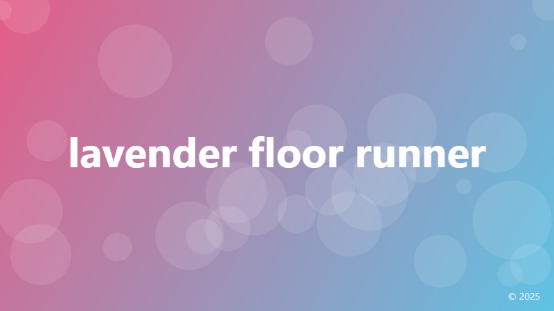 lavender floor runner