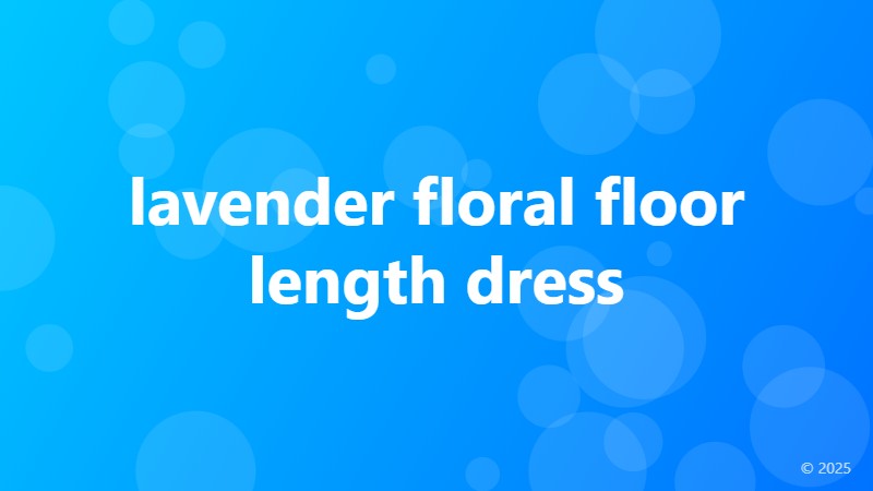 lavender floral floor length dress