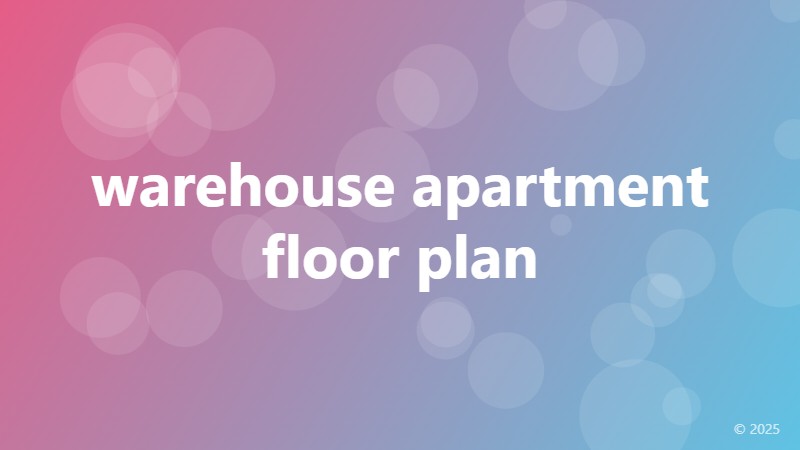 warehouse apartment floor plan