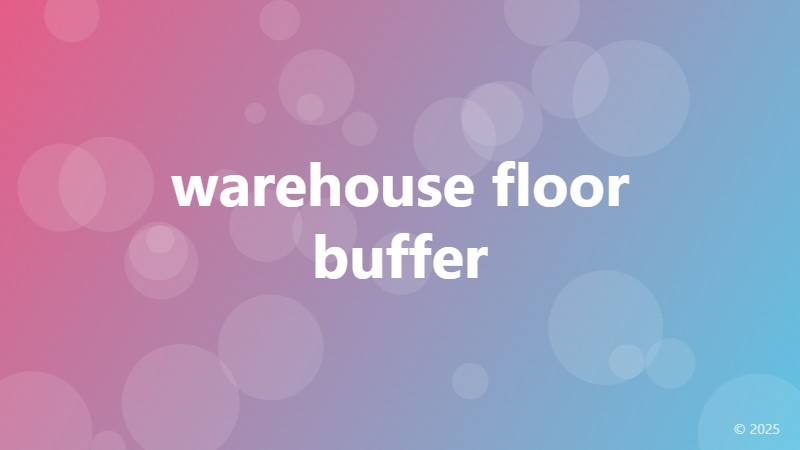 warehouse floor buffer