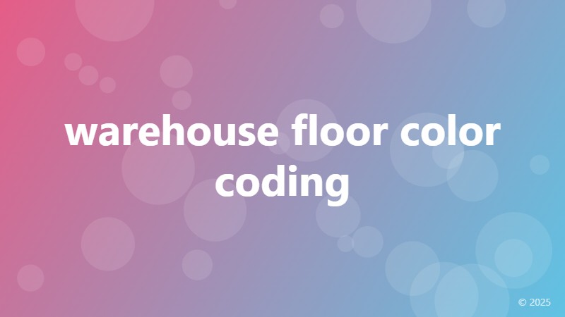 warehouse floor color coding