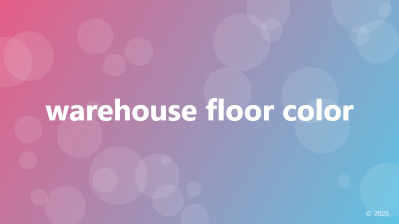 warehouse floor color
