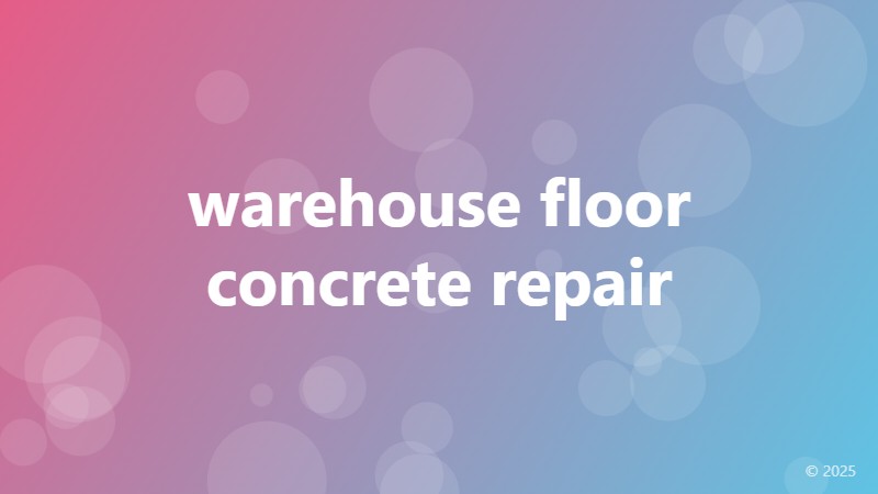 warehouse floor concrete repair