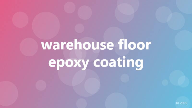 warehouse floor epoxy coating