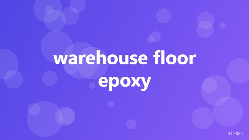 warehouse floor epoxy
