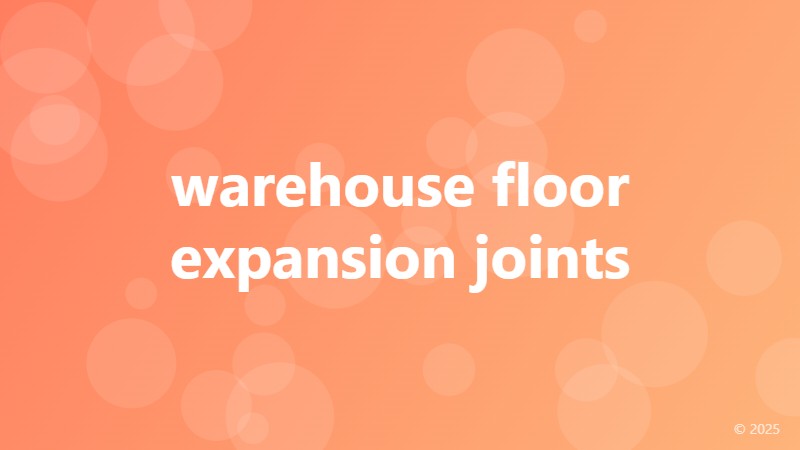 warehouse floor expansion joints