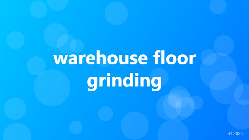 warehouse floor grinding