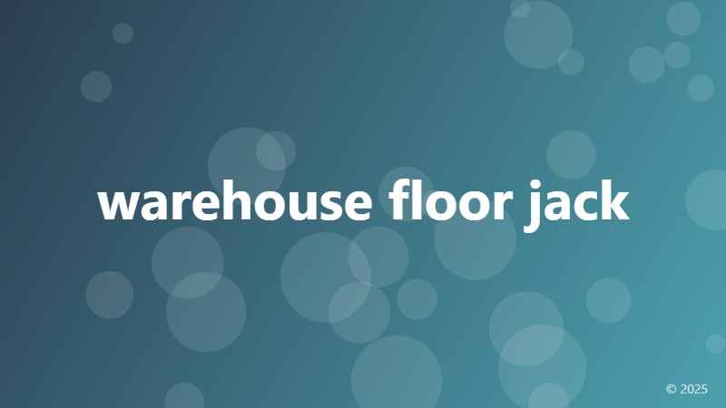 warehouse floor jack