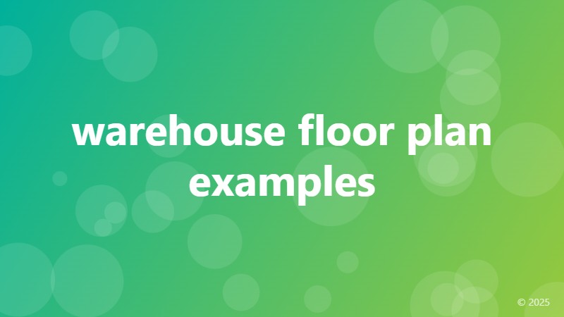 warehouse floor plan examples